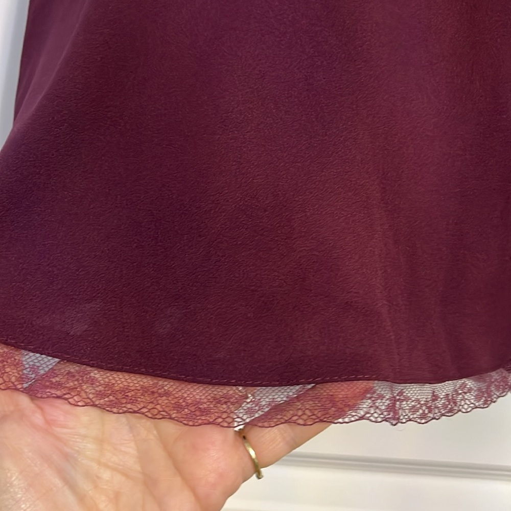 LA MIEL Burgundy Lace Camisole with Adjustable Straps - Picture 3 of 6